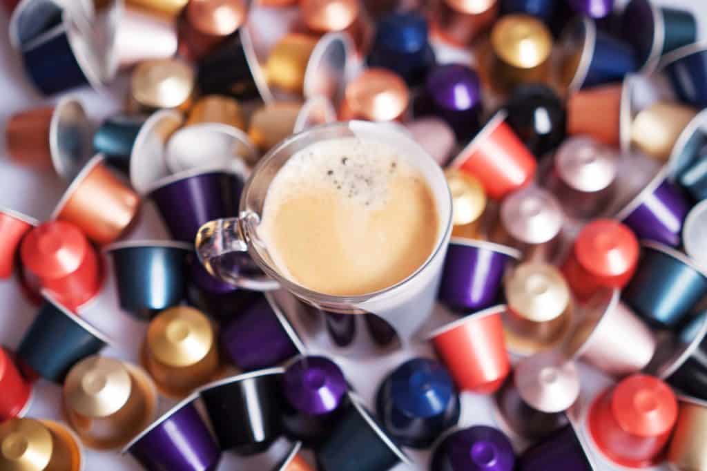 collection of the best Nespresso coffee capsules for latte and cappuccino
